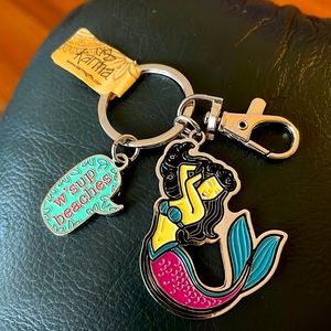 NEW in PKG MERMAID ENAMEL KEYCHAIN W/Sassafras Saying & BadA$$ Way about her!